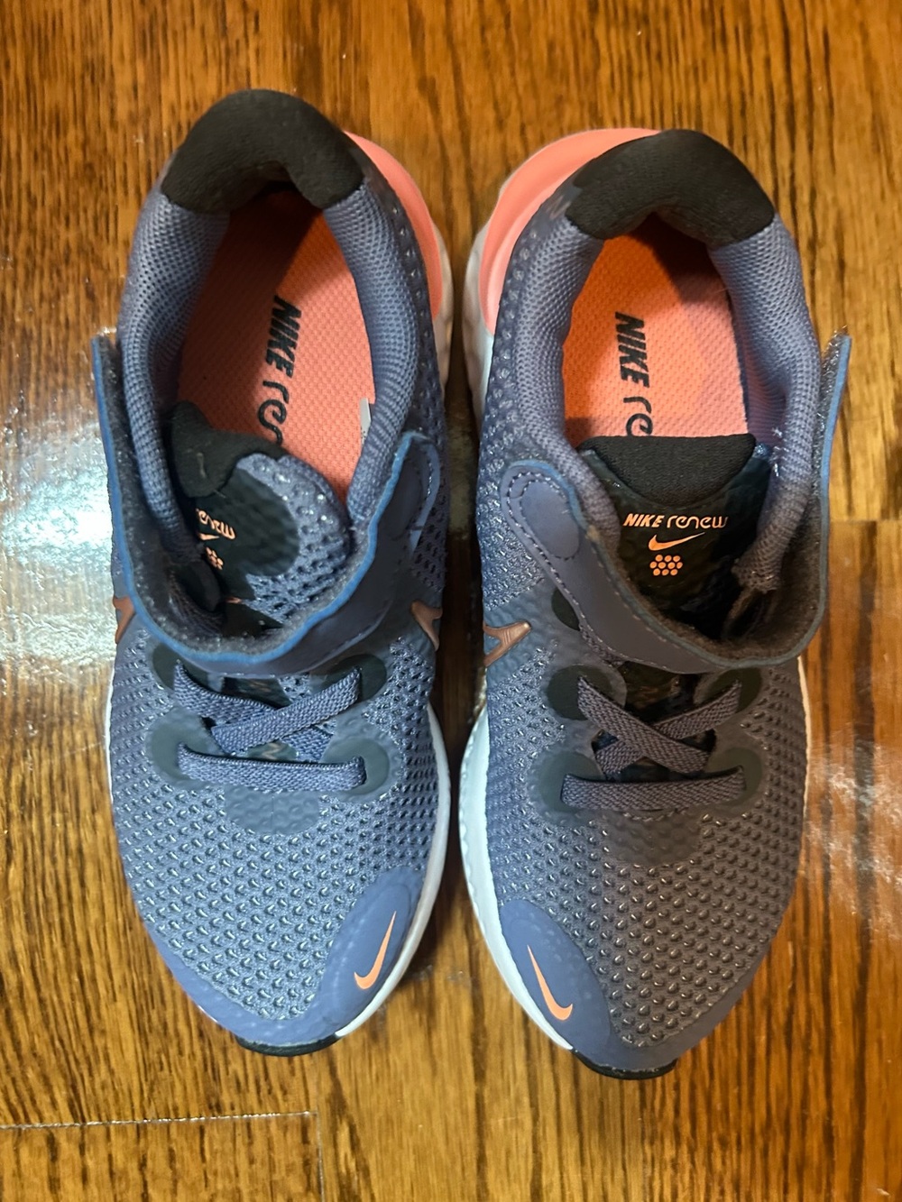 Nike Kids Blue and Coral Pink Athletic Sneakers